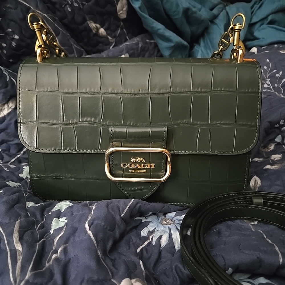 Coach Large Morgan Square Crossbody Bag CM204 Amazon Green